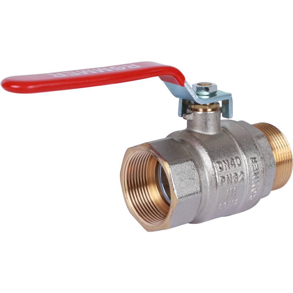 Кран шаровый Rommer 1 1/2" ВН/НР, ручка рычаг