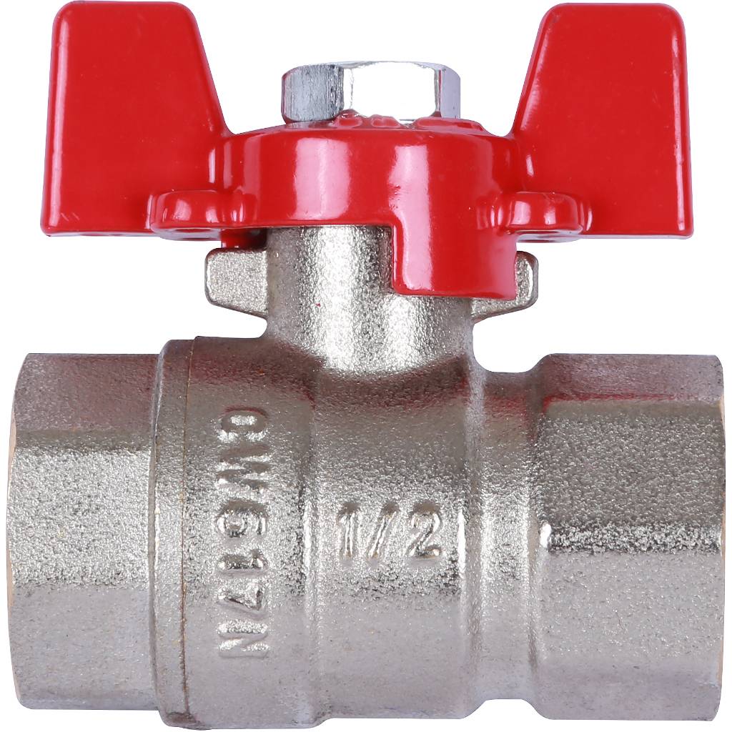 Кран шаровый Rommer 1/2" ВН/ВН, ручка бабочка