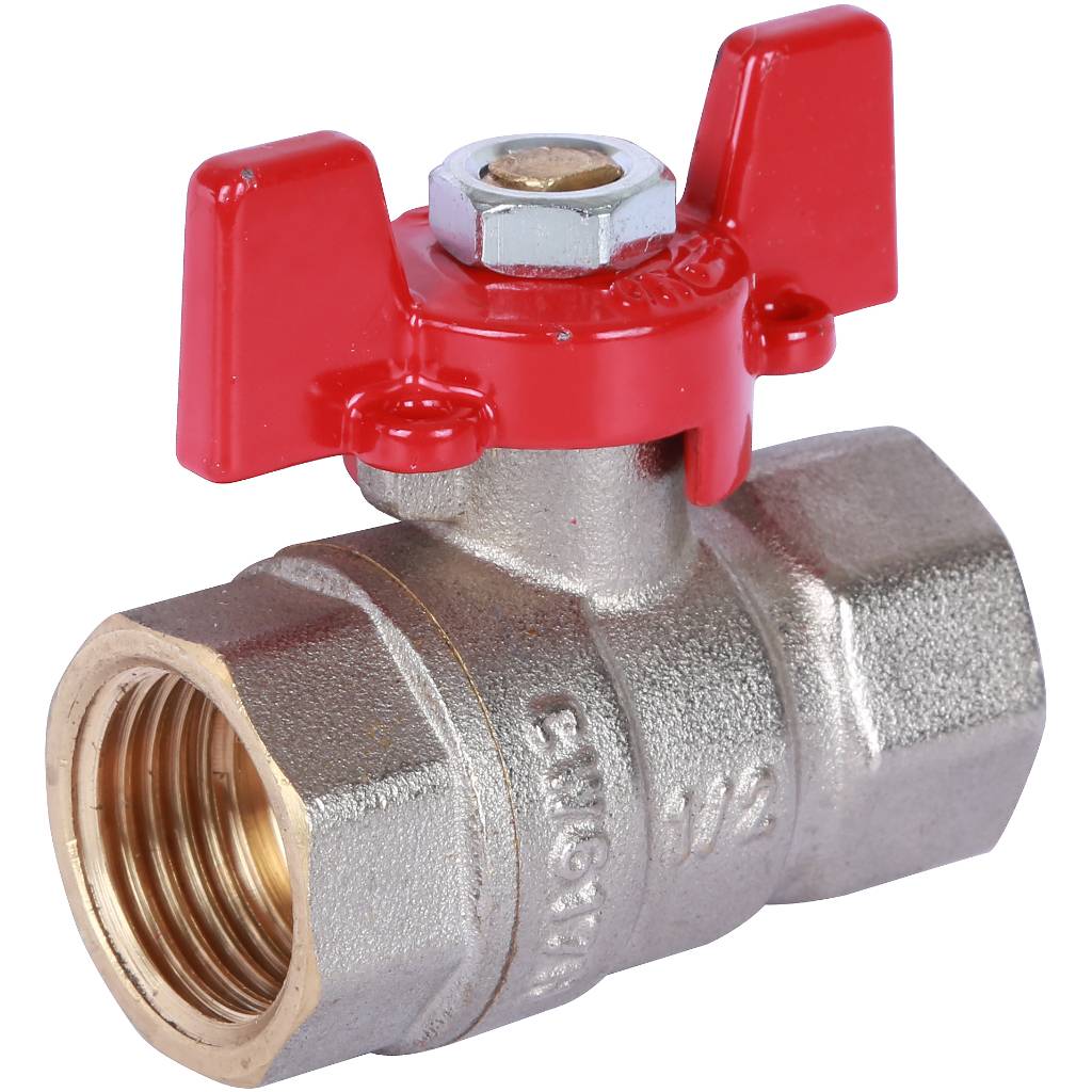 Кран шаровый Rommer 1/2" ВН/ВН, ручка бабочка