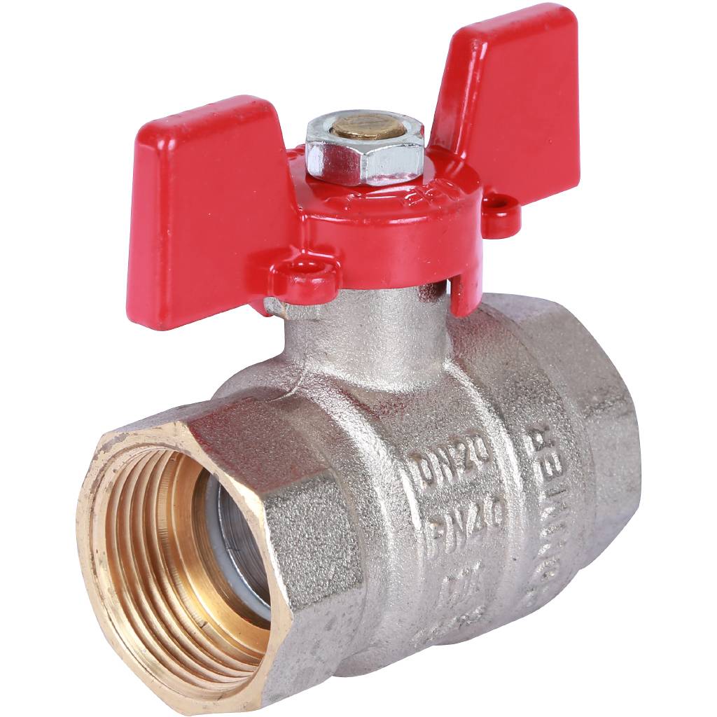 Кран шаровый Rommer 3/4" ВН/ВН, ручка бабочка