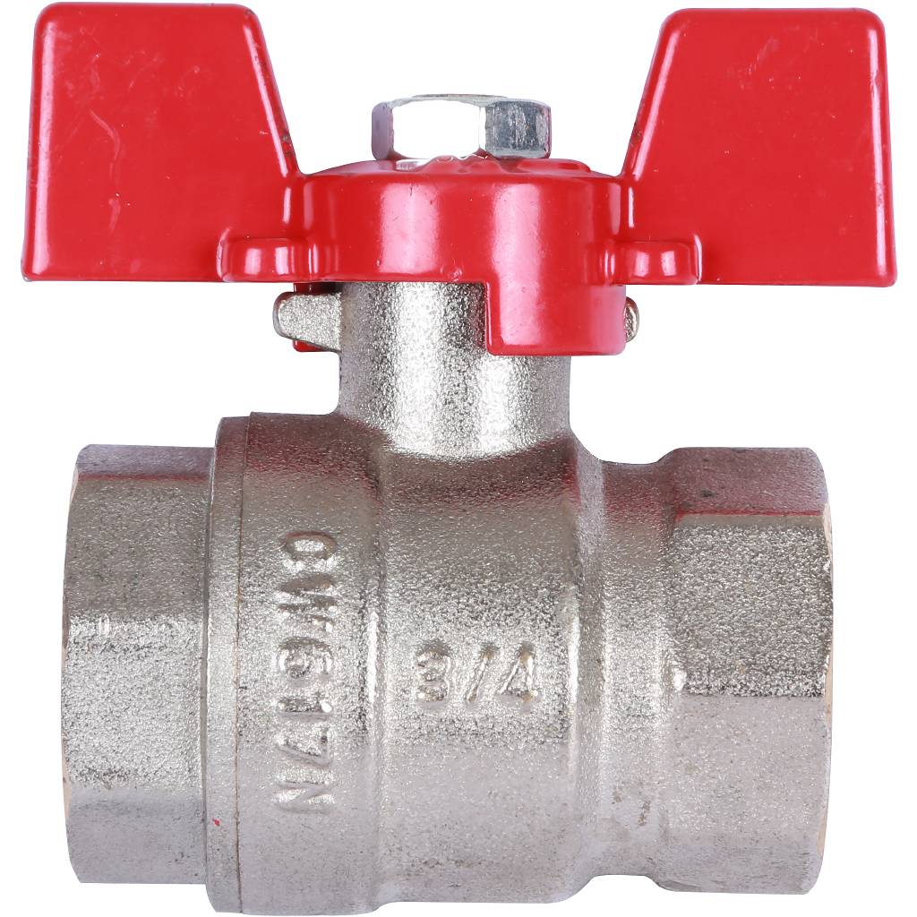 Кран шаровый Rommer 3/4" ВН/ВН, ручка бабочка