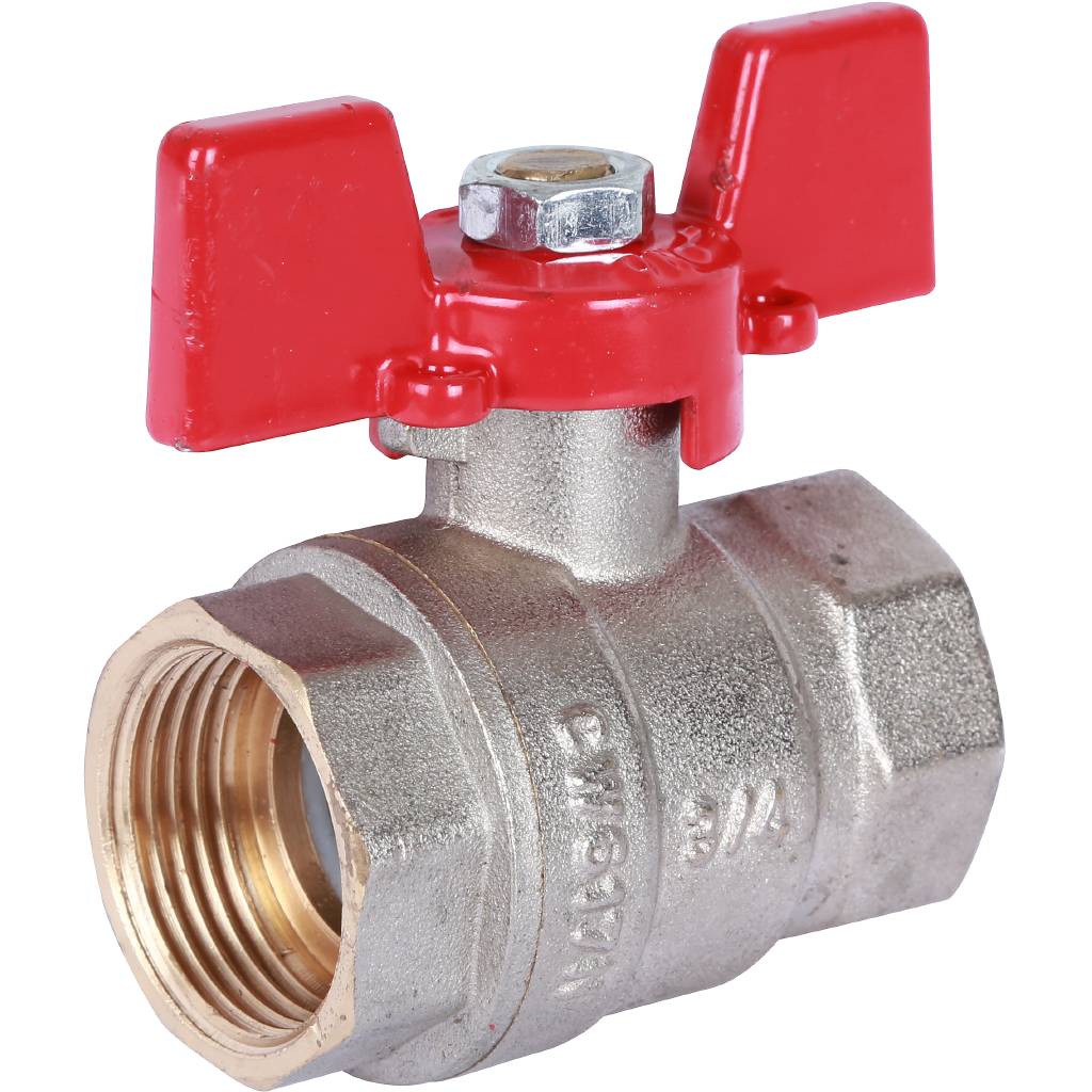 Кран шаровый Rommer 3/4" ВН/ВН, ручка бабочка