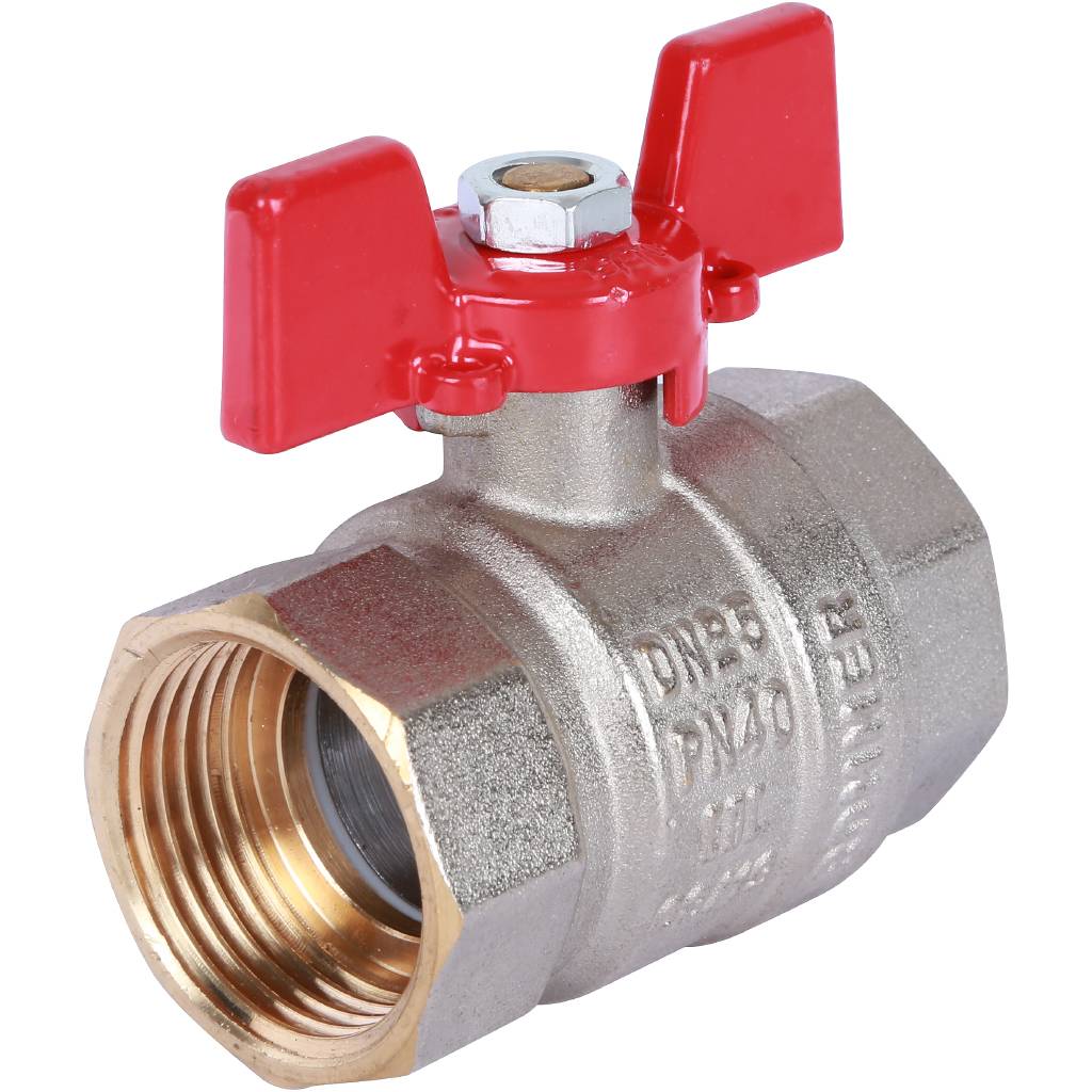 Кран шаровый Rommer 1" ВН/ВН, ручка бабочка
