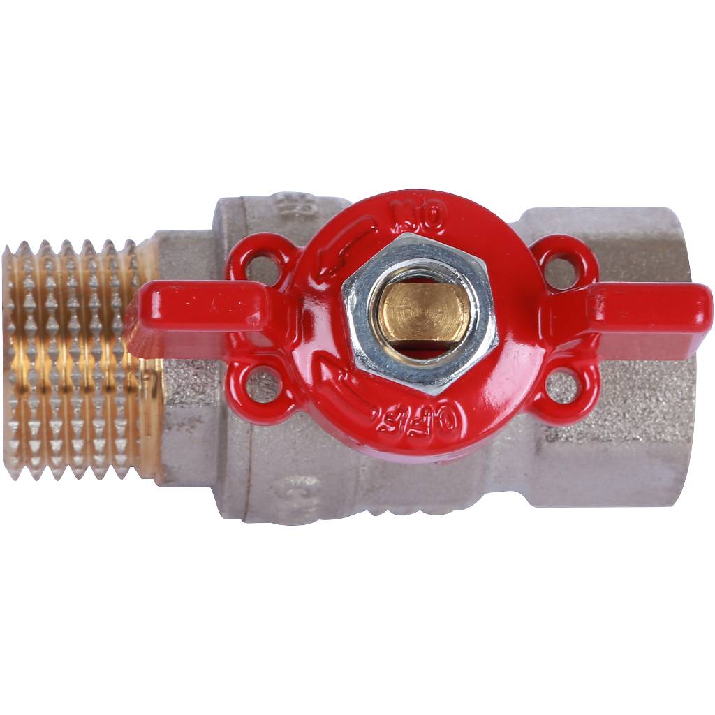 Кран шаровый Rommer 1/2" ВН/НР, ручка бабочка