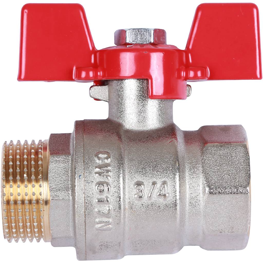 Кран шаровый Rommer 3/4" ВН/НР, ручка бабочка