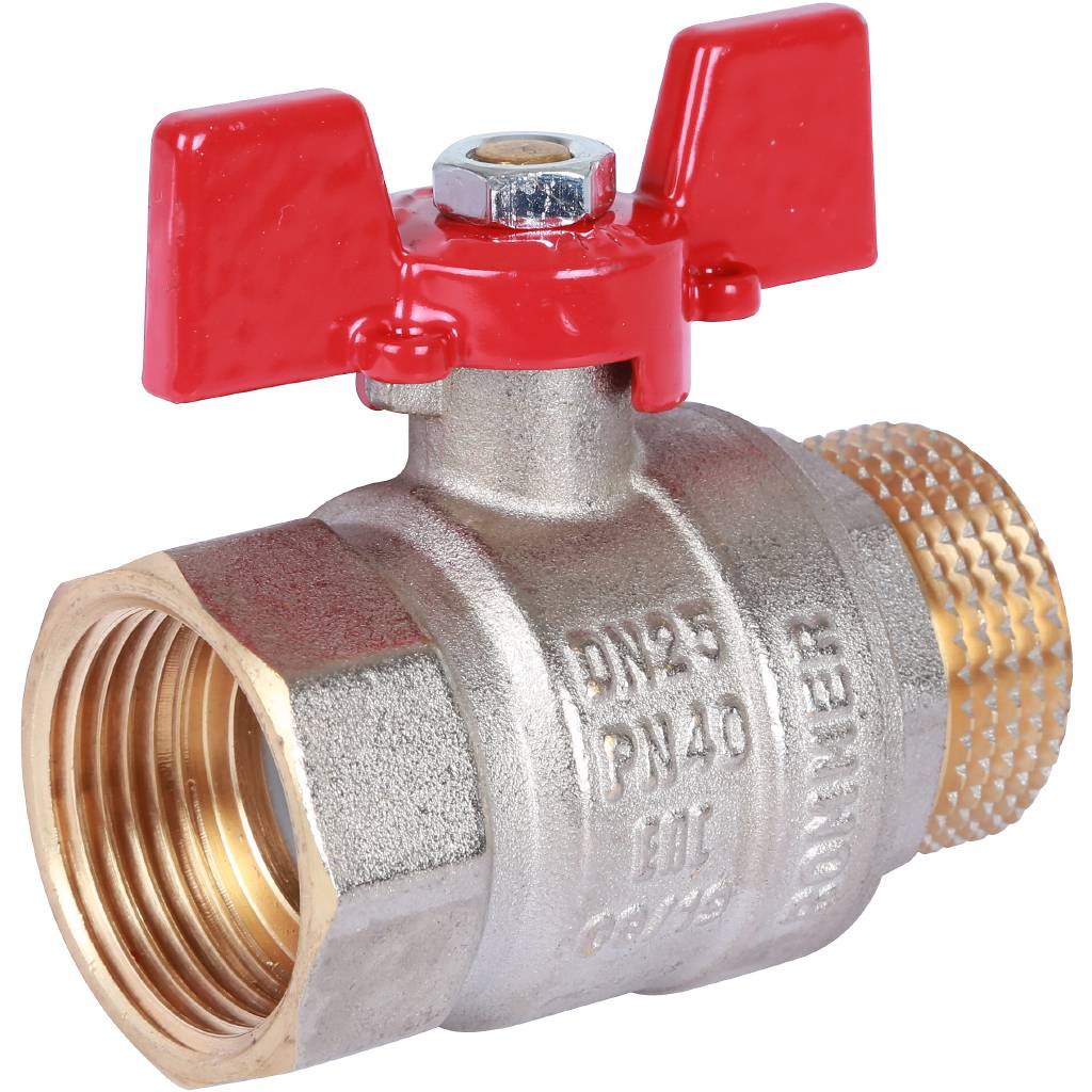 Кран шаровый Rommer 1" ВН/НР, ручка бабочка