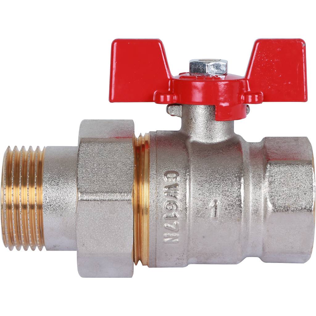 Кран шаровый Rommer с американкой 1" ВН/НР, ручка бабочка