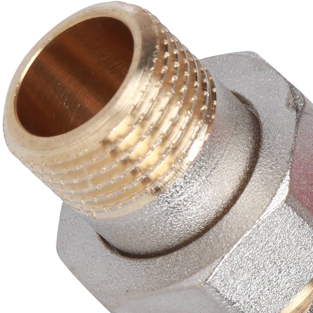 Кран шаровый Rommer угловой с американкой 1/2" ВН/НР, ручка бабочка