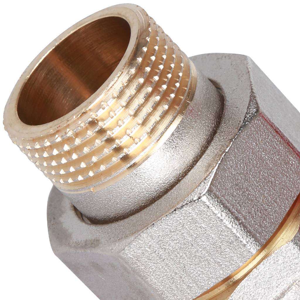 Кран шаровый Rommer угловой с американкой 3/4" ВН/НР, ручка бабочка
