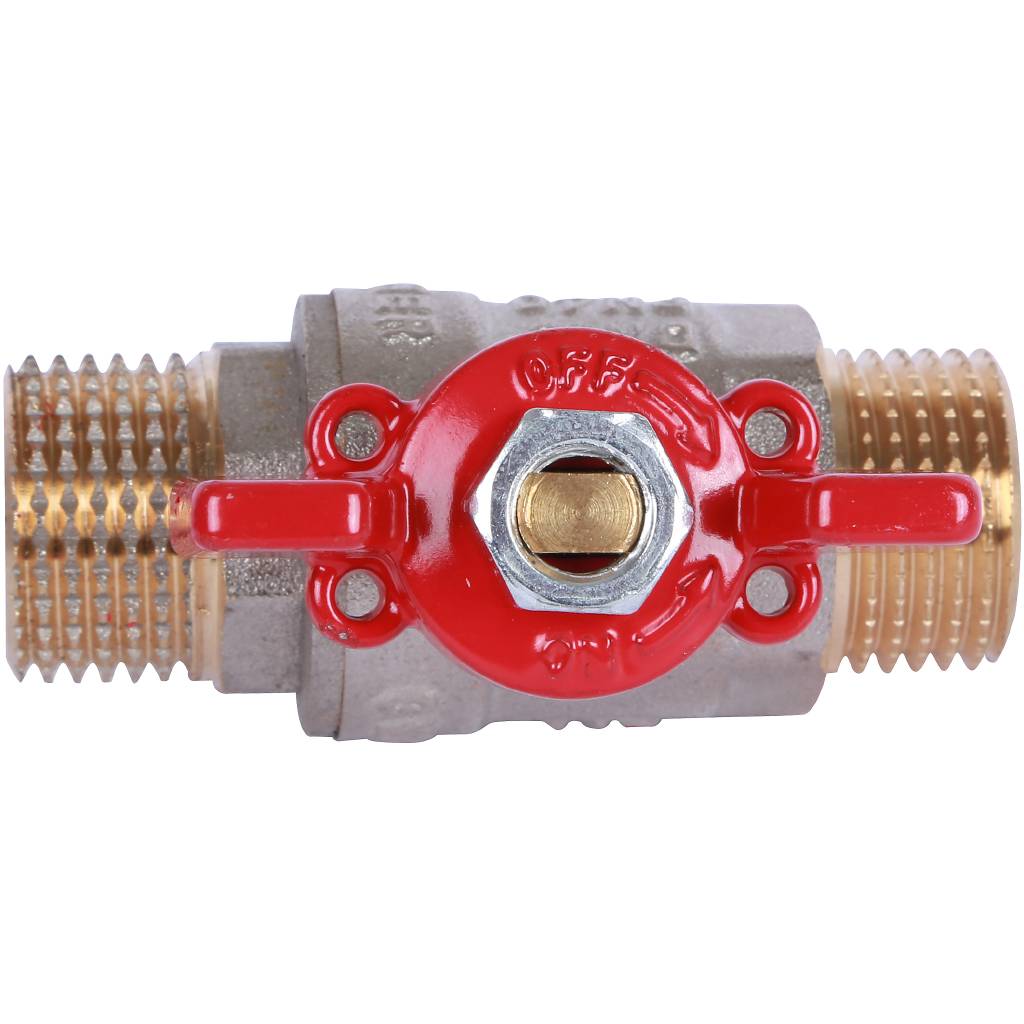 Кран шаровый Rommer 1/2" НР/НР, ручка бабочка
