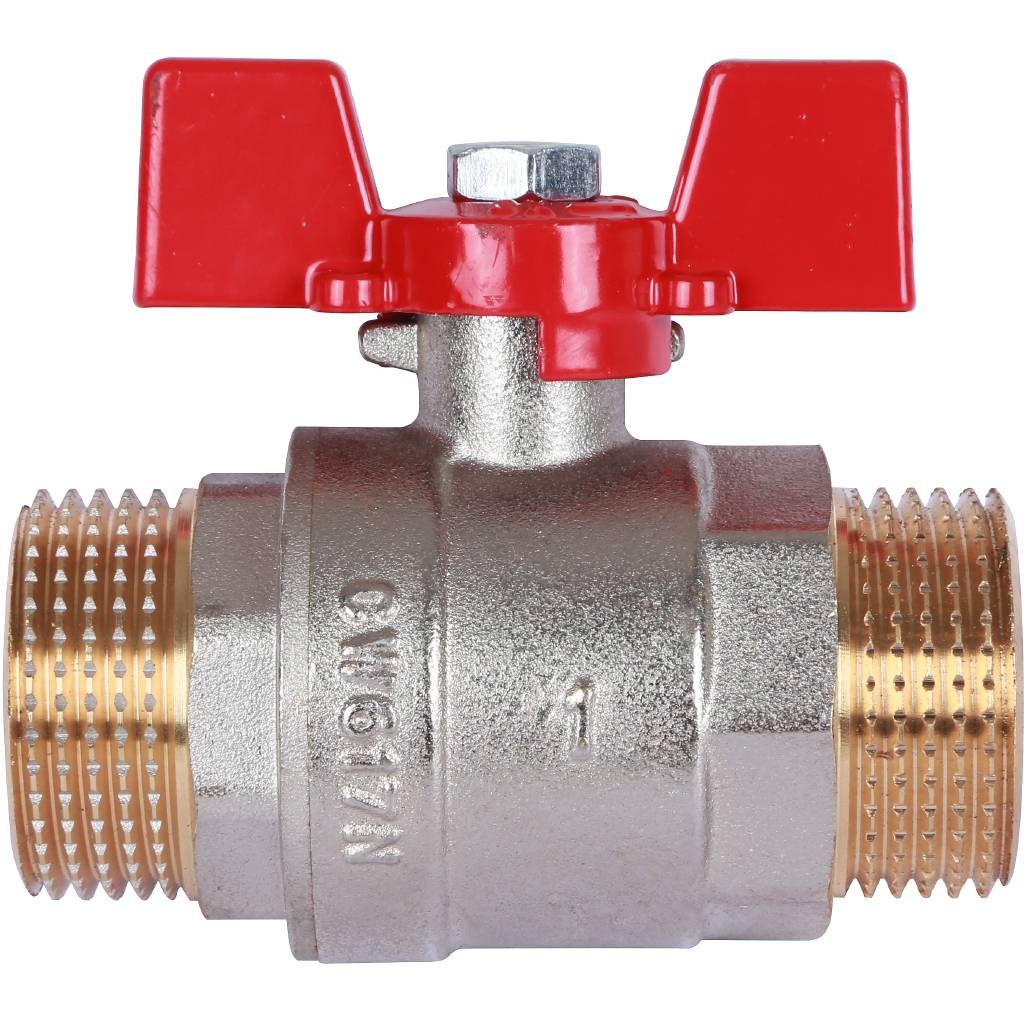 Кран шаровый Rommer 1" НР/НР, ручка бабочка