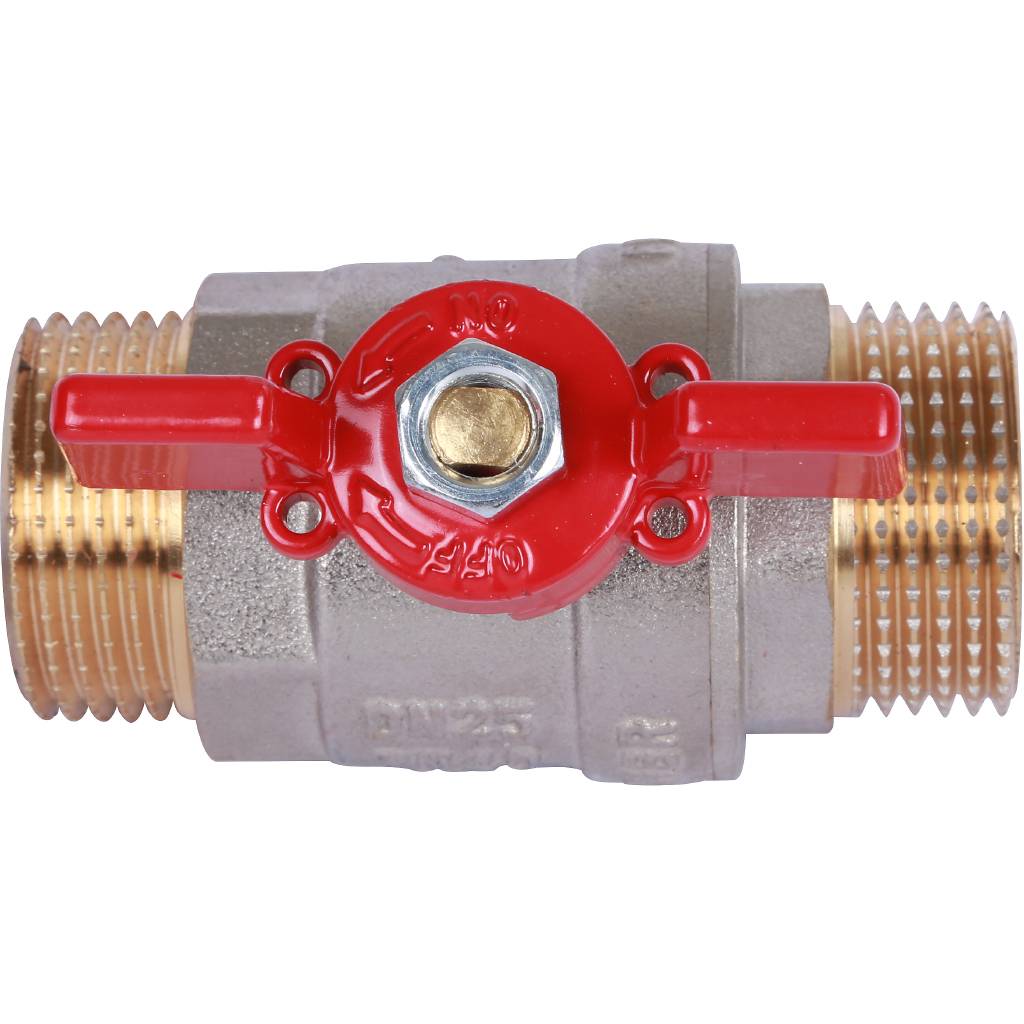 Кран шаровый Rommer 1" НР/НР, ручка бабочка