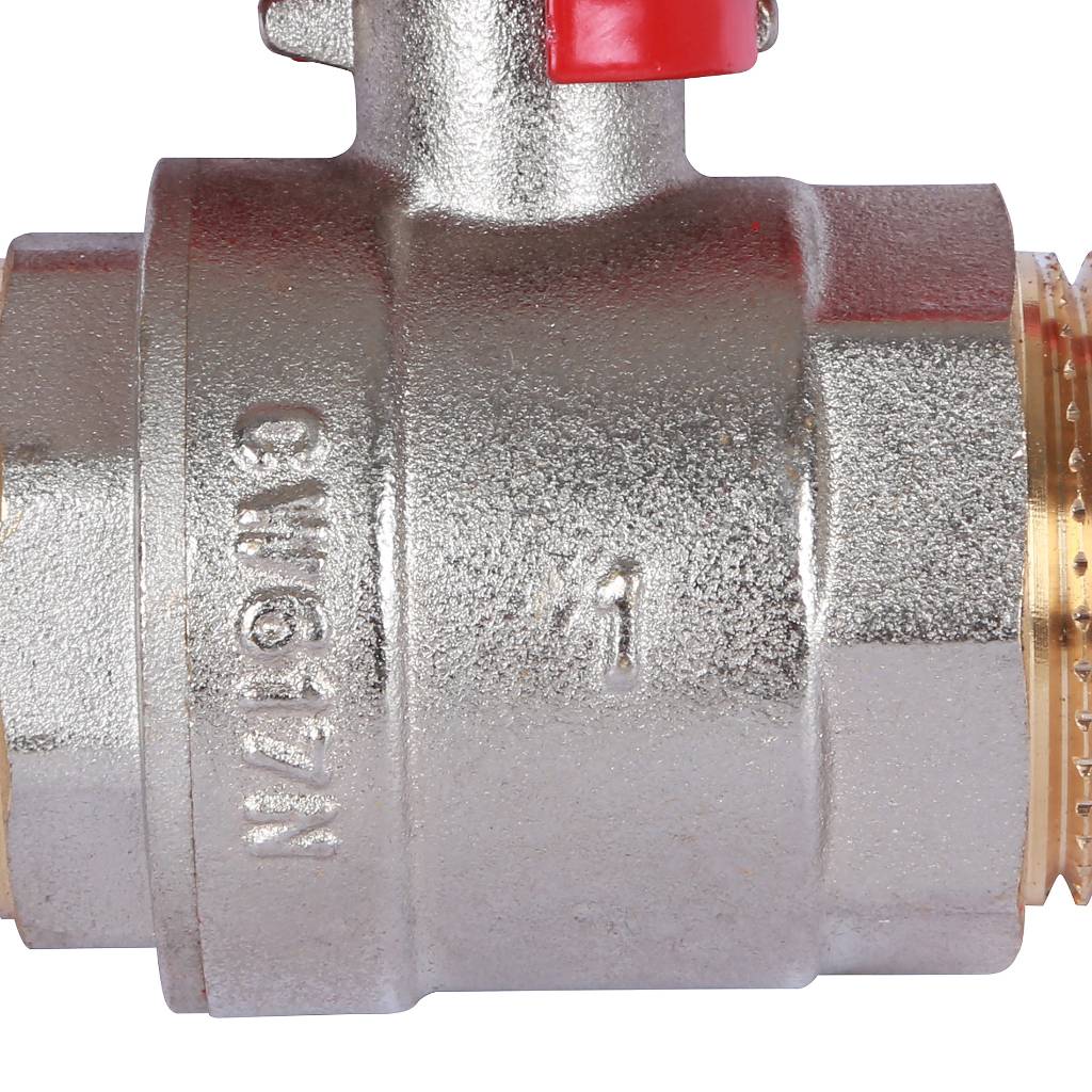 Кран шаровый Rommer 1" НР/НР, ручка бабочка