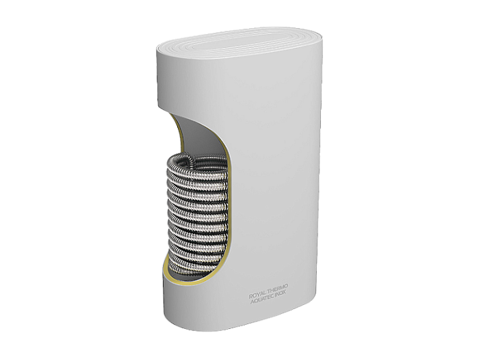Бойлер косвенного нагрева Royal Thermo AQUATEC INOX RTWX-F 100 л, настенный, плоский, сухой ТЭН