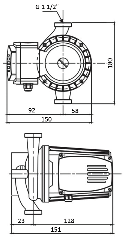 Насос циркуляционный Shinhoo BASIC 25-12S с гайками