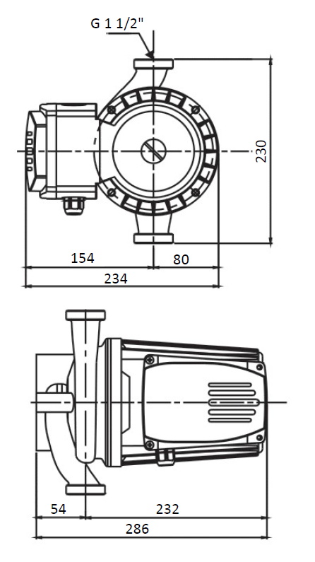 Насос циркуляционный Shinhoo BASIC 25-20 230 с гайками