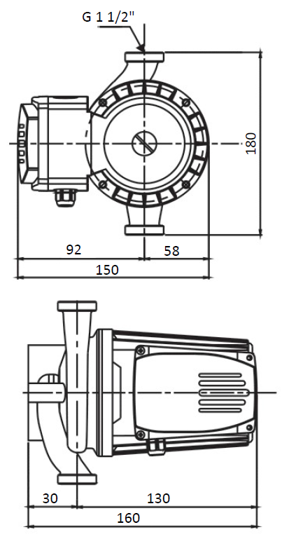 Насос циркуляционный Shinhoo BASIC S 25-8S с гайками