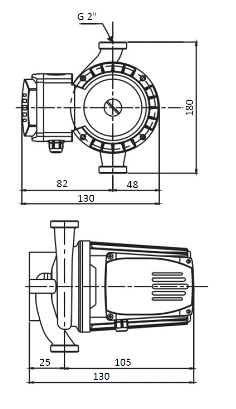 Насос циркуляционный Shinhoo BASIC S 32-4S с гайками