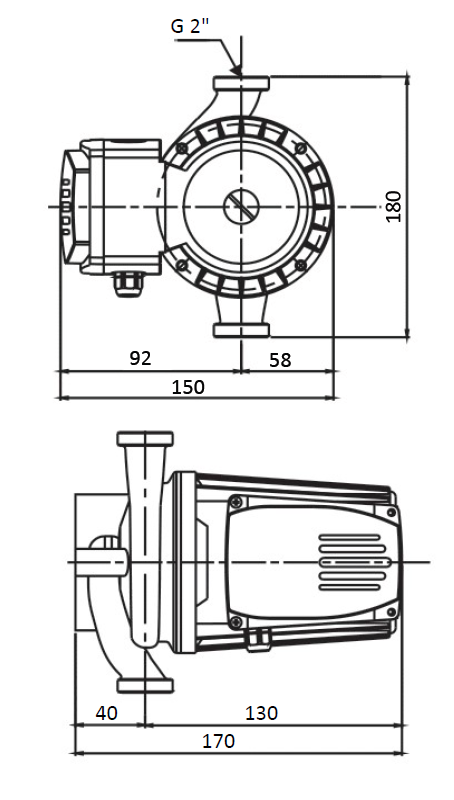 Насос циркуляционный Shinhoo BASIC S 32-8S с гайками