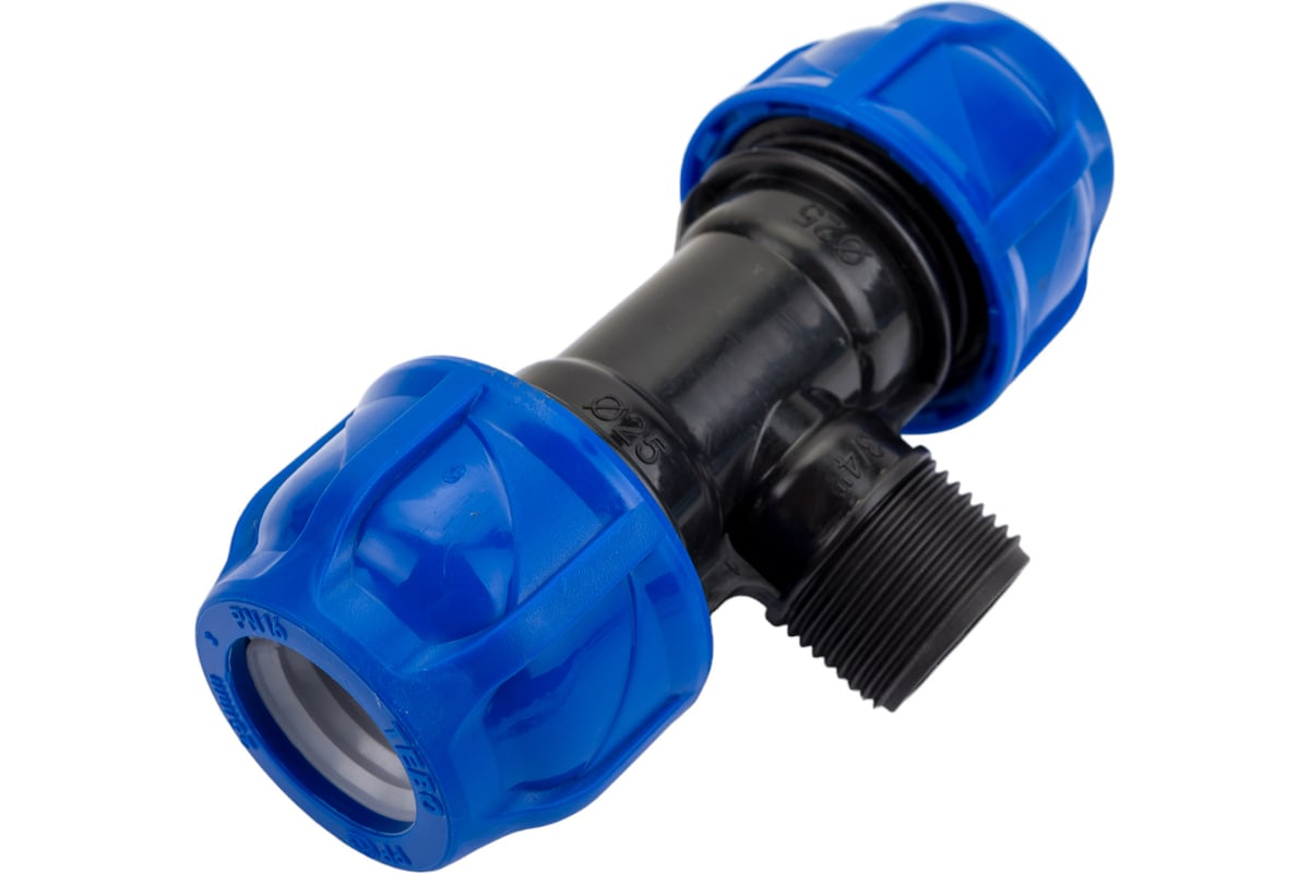 Тройник компрессионный (Нар) - 25 х 3/4"х 25 TEBO