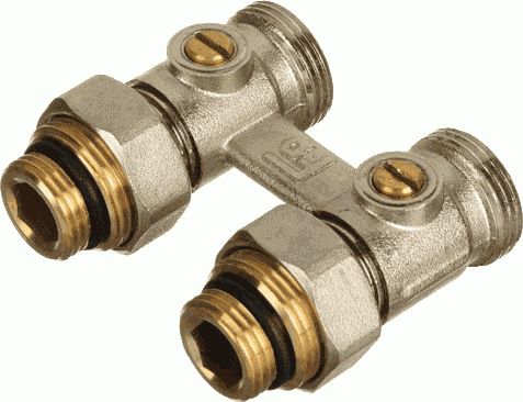 Узел для нижнего подключения радиатора шаровый 3/4"*1/2" прямой Terma