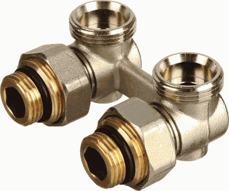 Узел для нижнего подключения радиатора шаровый 3/4"*1/2" угловой Terma