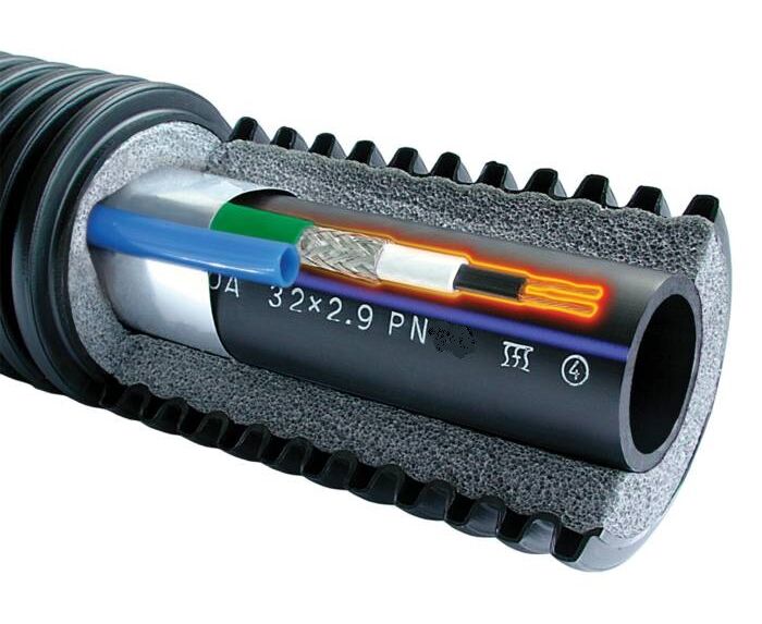 Труба USYSTEMS Supra Plus с греющим кабелем 10Вт/м 25x2,3/140 бухта 150м