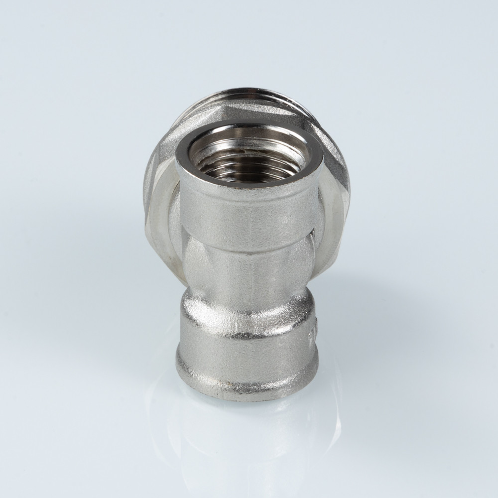 Тройник коллекторный с вращающимся штуцером 1"х1/2"х1/2" нар.-вн.-вн.