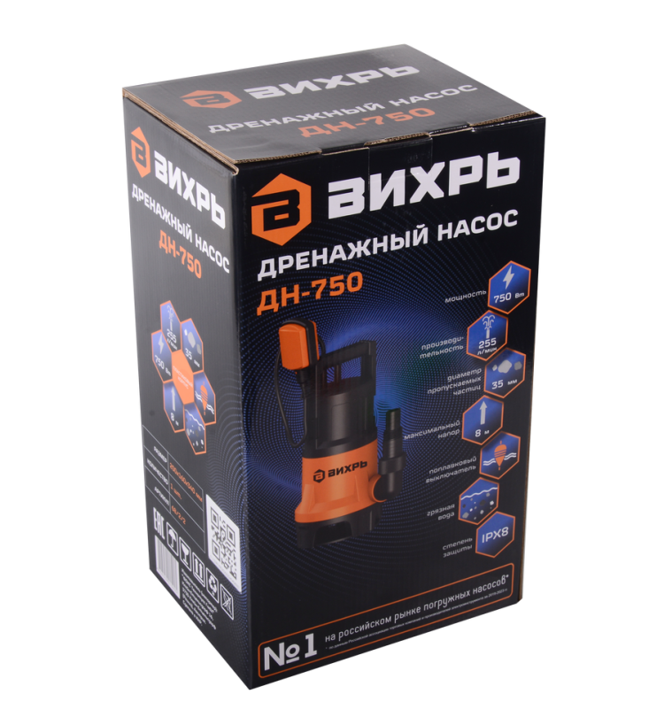 Дренажный насос Вихрь ДН-750