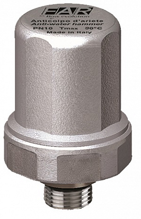 Компенсатор гидроудара FAR, Рмакс.50бар, 1/2"НР