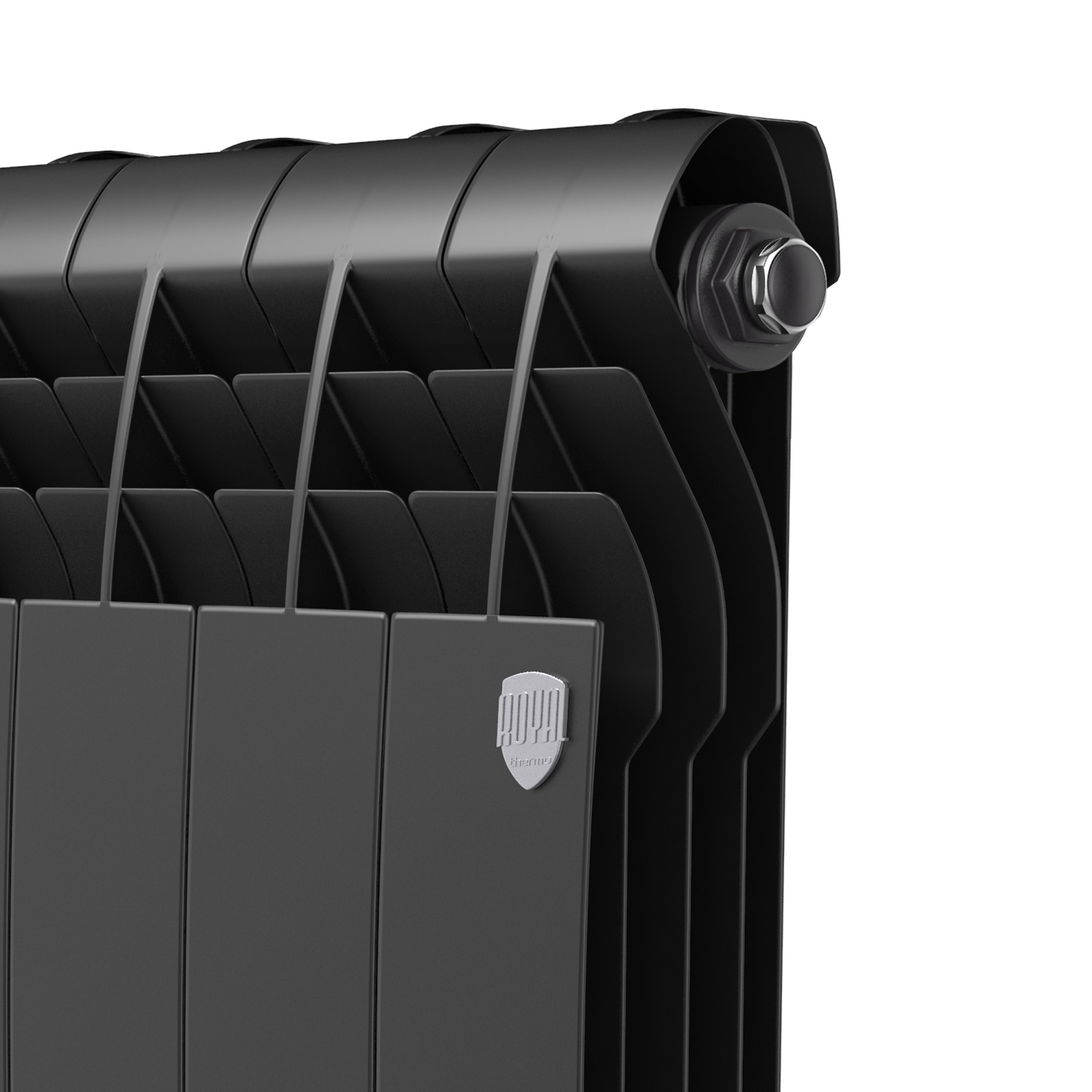 Радиатор биметаллический Royal Thermo Biliner B Черный 350 х 87 8 секций