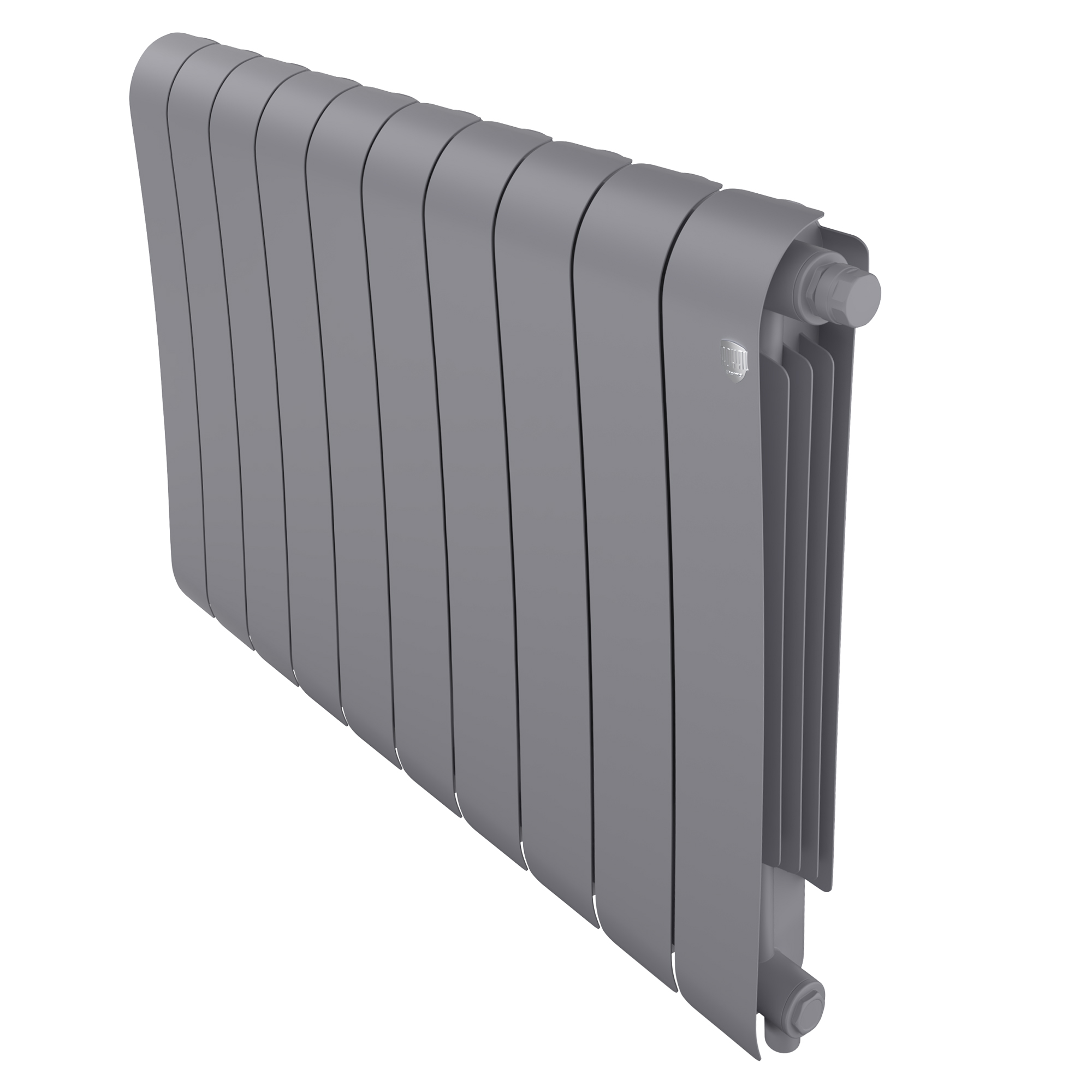 Дизайн-радиатор бимет. Royal Thermo Infinity Silver Satin VR 500 x 100 - 10 секц.(нижн. подкл.)