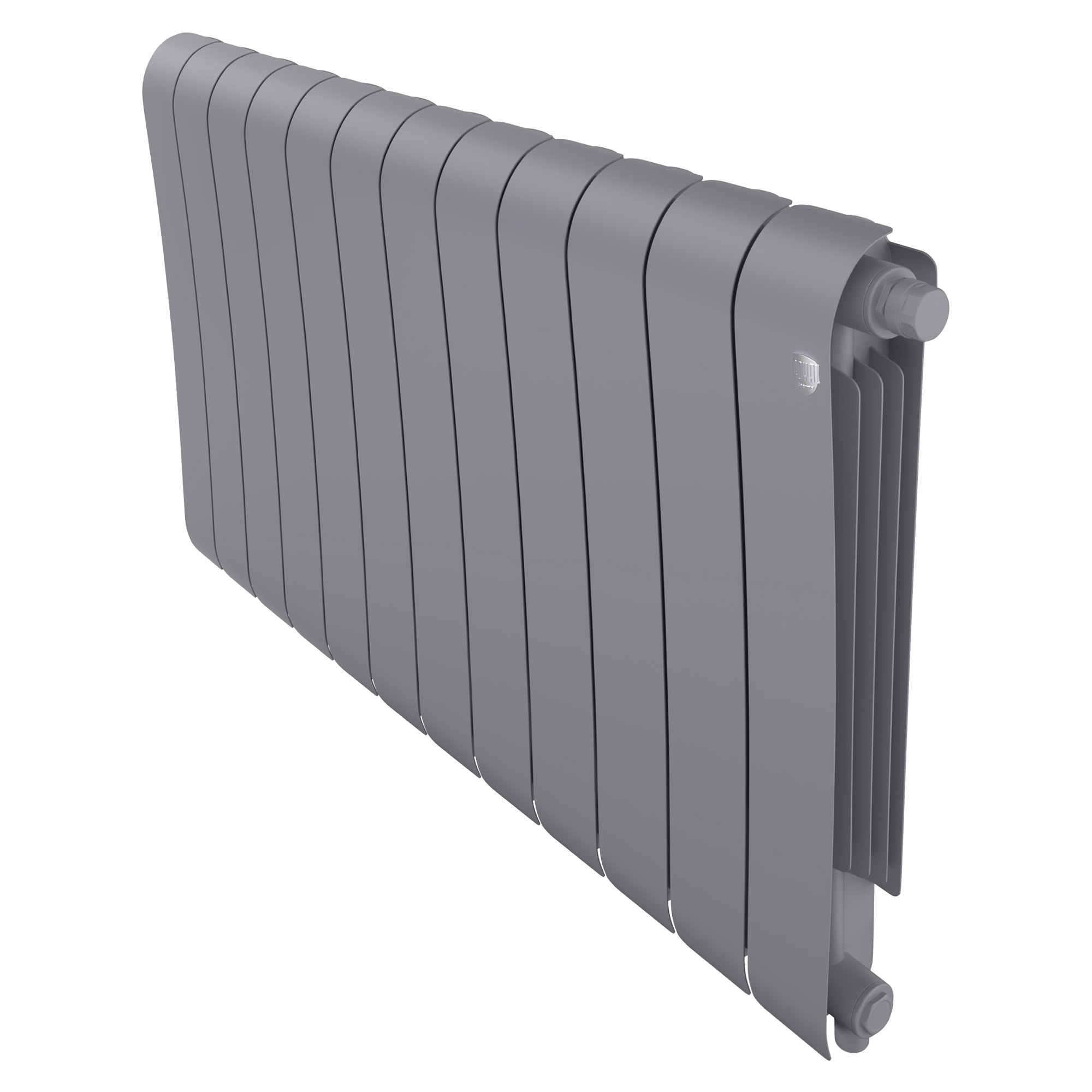 Дизайн-радиатор бимет. Royal Thermo Infinity Silver Satin VR 500 x 100 - 12 секц.(нижн. подкл.)