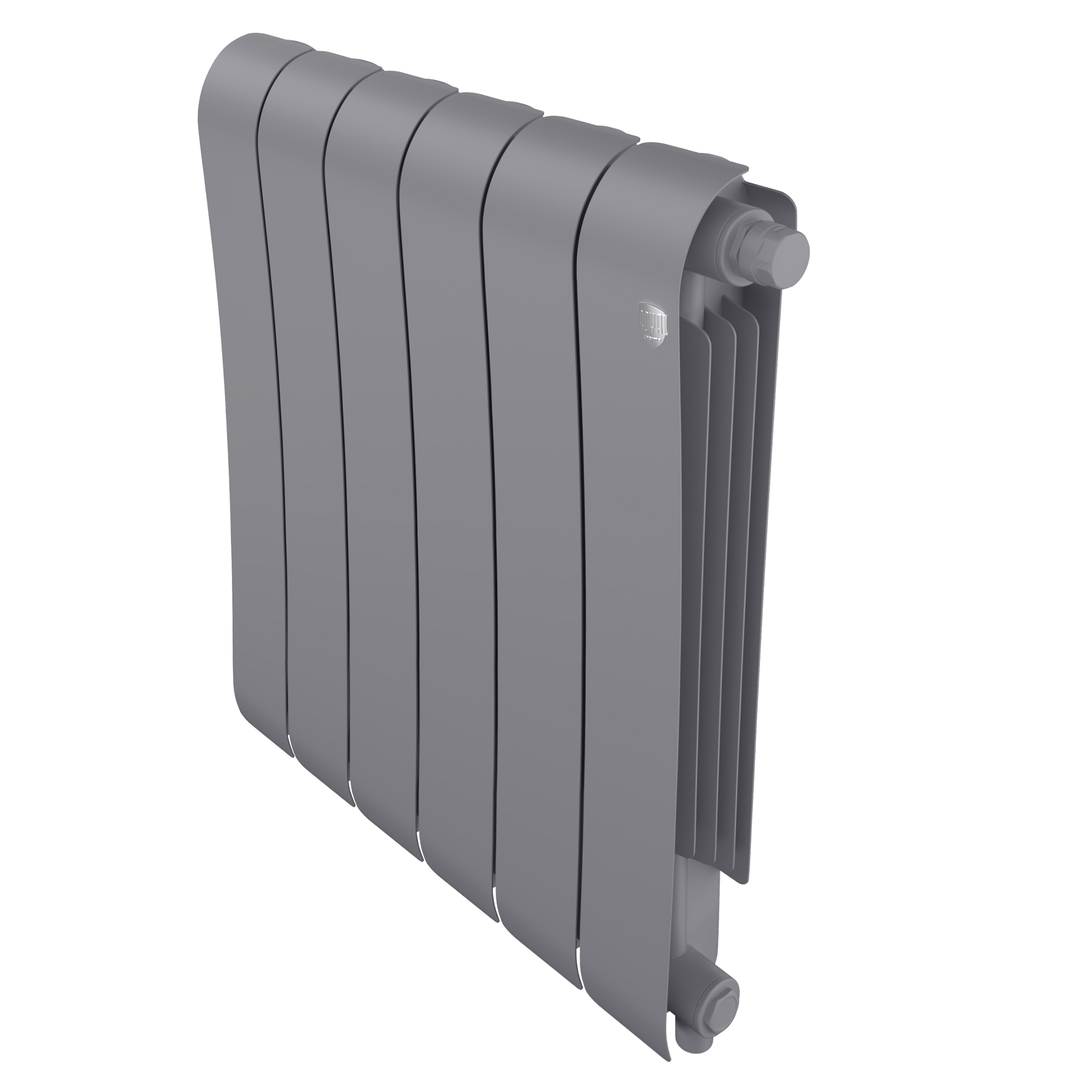 Дизайн-радиатор бимет. Royal Thermo Infinity Silver Satin VR 500 x 100 - 6 секц.(нижн. подкл.)