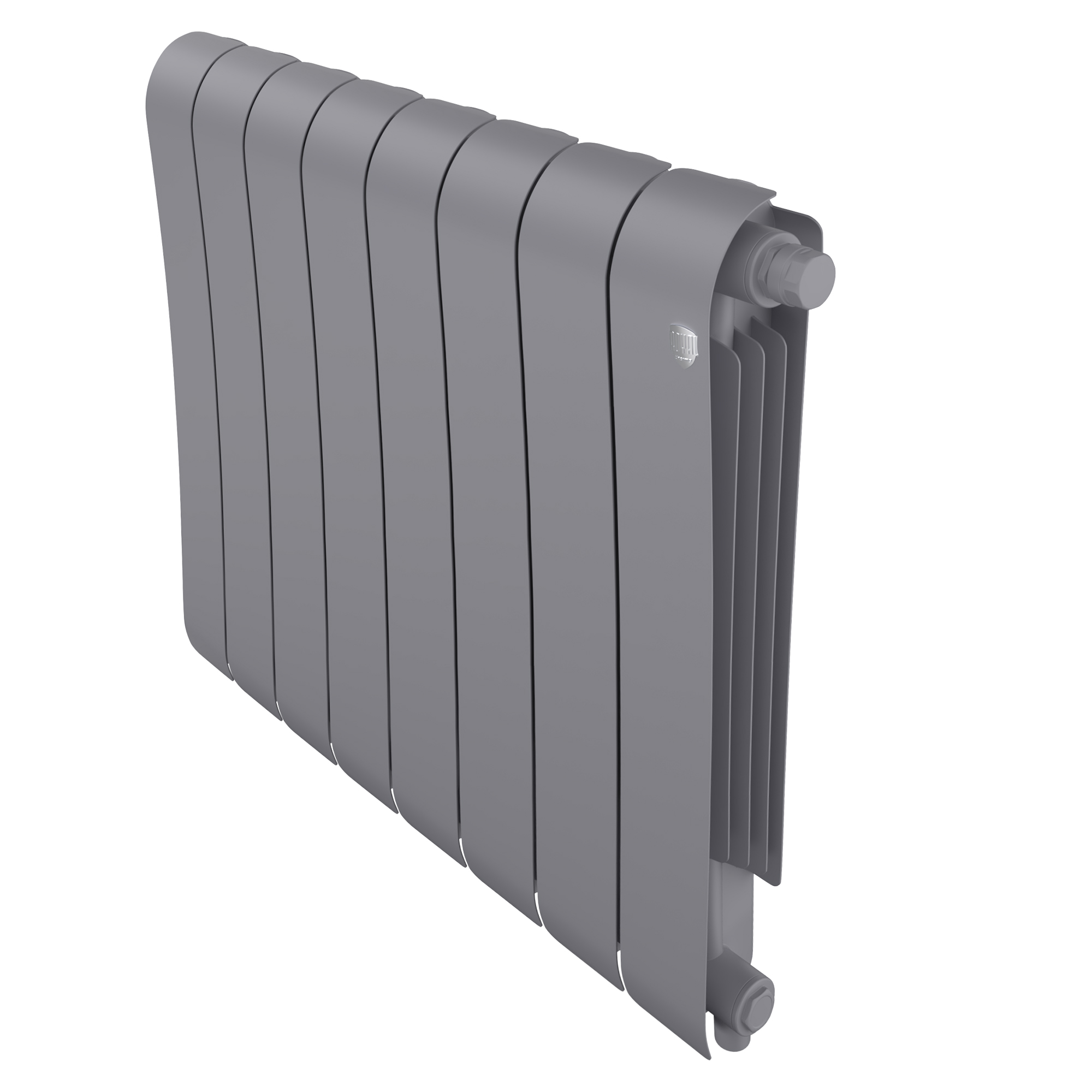 Дизайн-радиатор бимет. Royal Thermo Infinity Silver Satin VR 500 x 100 - 8 секц.(нижн. подкл.)