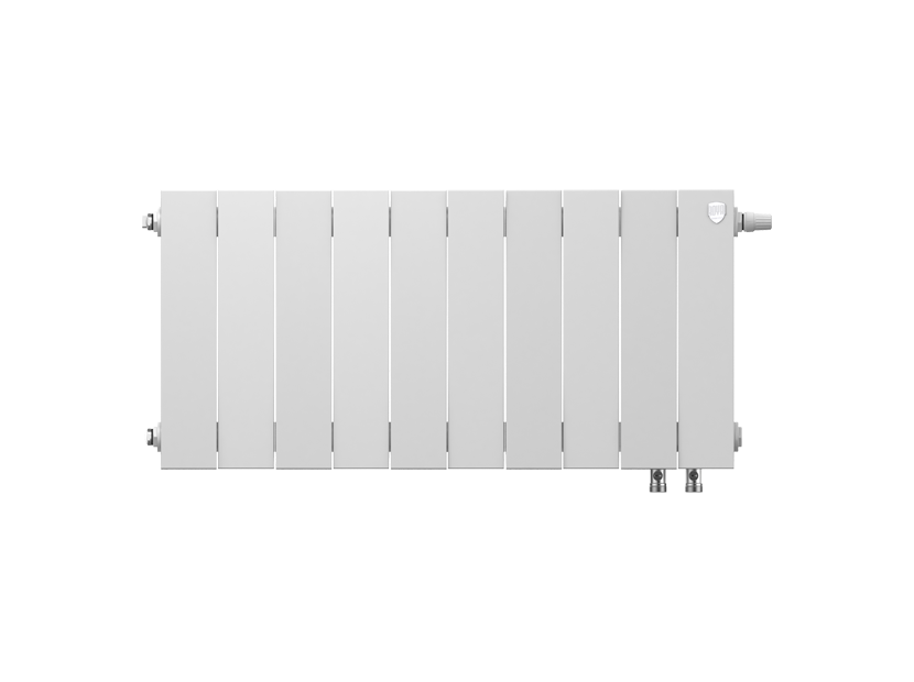 Дизайн-радиатор бимет. Royal Thermo PianoForte Белый VR 300 x 100 10 секц. (нижн. подкл.)