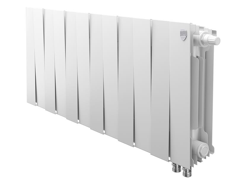 Дизайн-радиатор бимет. Royal Thermo PianoForte Белый VR 300 x 100 12 секц. (нижн. подкл.)