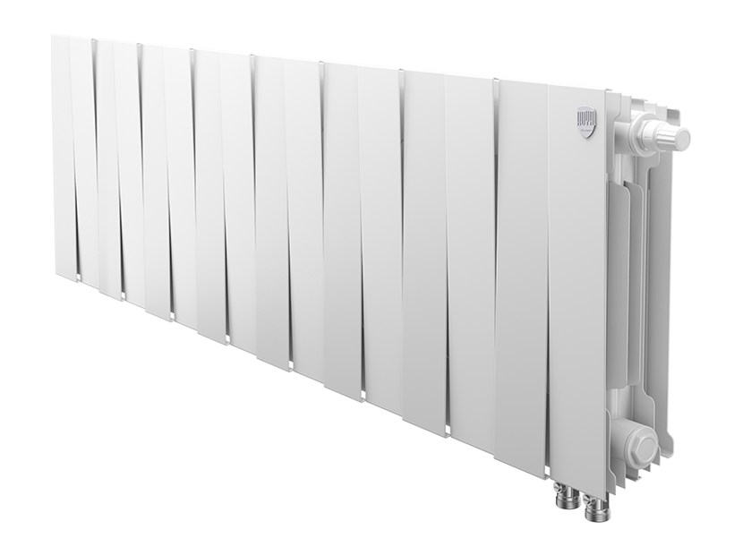 Дизайн-радиатор бимет. Royal Thermo PianoForte Белый VR 300 x 100 16 секц. (нижн. подкл.)