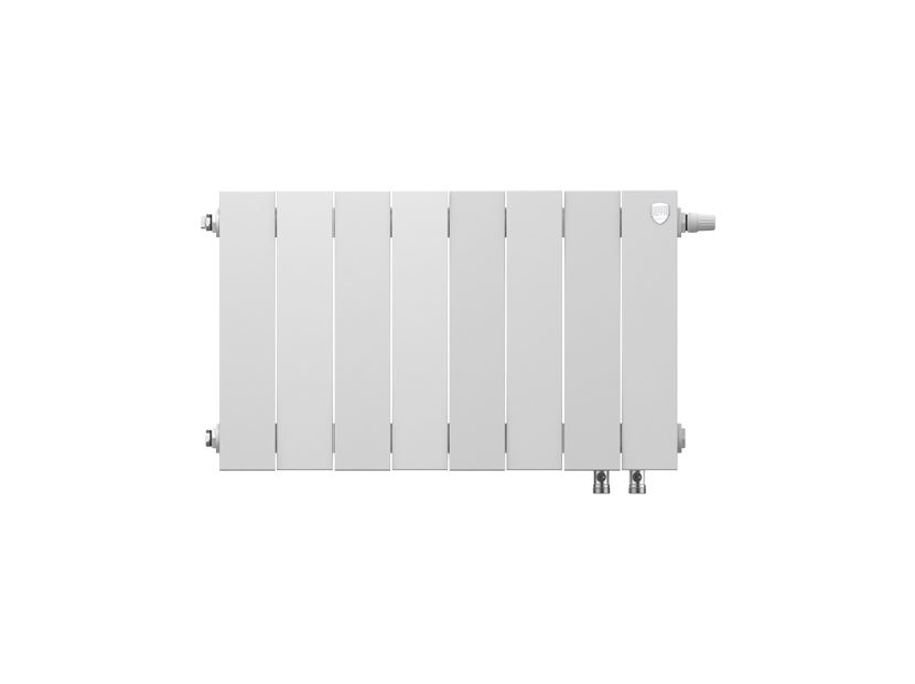 Дизайн-радиатор бимет. Royal Thermo PianoForte Белый VR 300 x 100 8 секц. (нижн. подкл.)