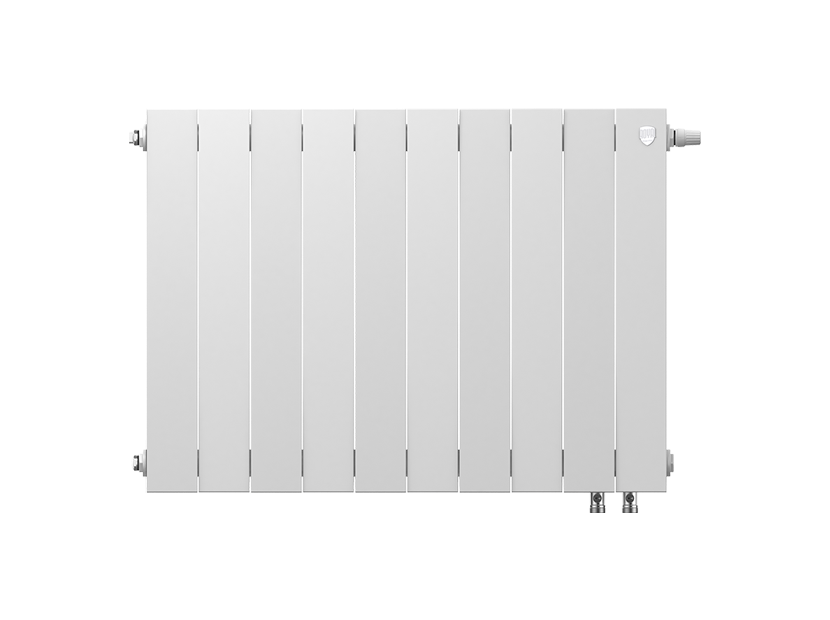 Дизайн-радиатор бимет. Royal Thermo PianoForte Белый VR 500 x 100 10 секц. (нижн. подкл.)