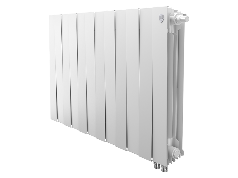 Дизайн-радиатор бимет. Royal Thermo PianoForte Белый VR 500 x 100 12 секц. (нижн. подкл.)