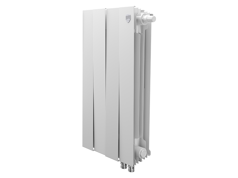 Дизайн-радиатор бимет. Royal Thermo PianoForte Белый VR 500 x 100 4 секц. (нижн. подкл.)