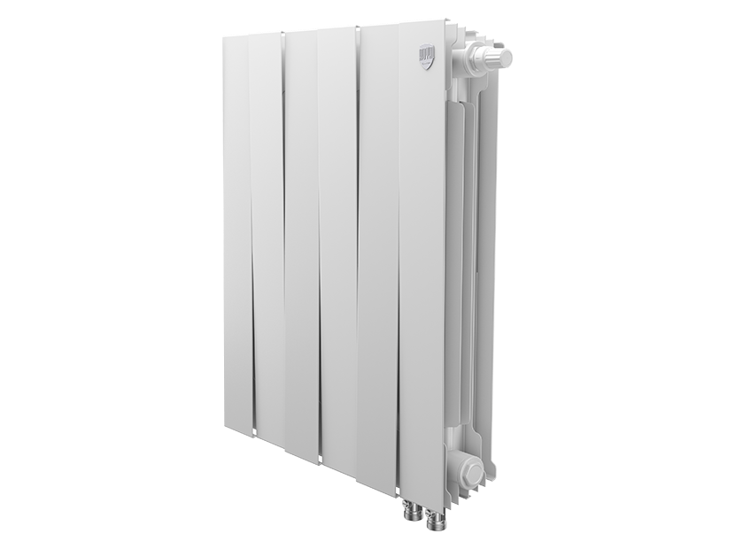 Дизайн-радиатор бимет. Royal Thermo PianoForte Белый VR 500 x 100 6 секц. (нижн. подкл.)