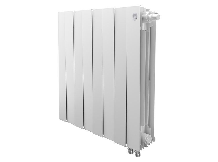 Дизайн-радиатор бимет. Royal Thermo PianoForte Белый VR 500 x 100 8 секц. (нижн. подкл.)