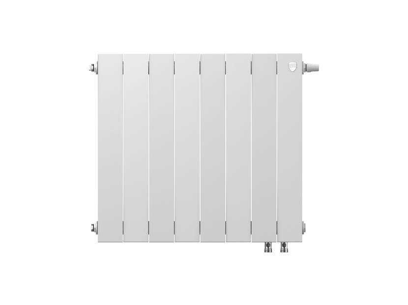 Дизайн-радиатор бимет. Royal Thermo PianoForte Белый VR 500 x 100 8 секц. (нижн. подкл.)