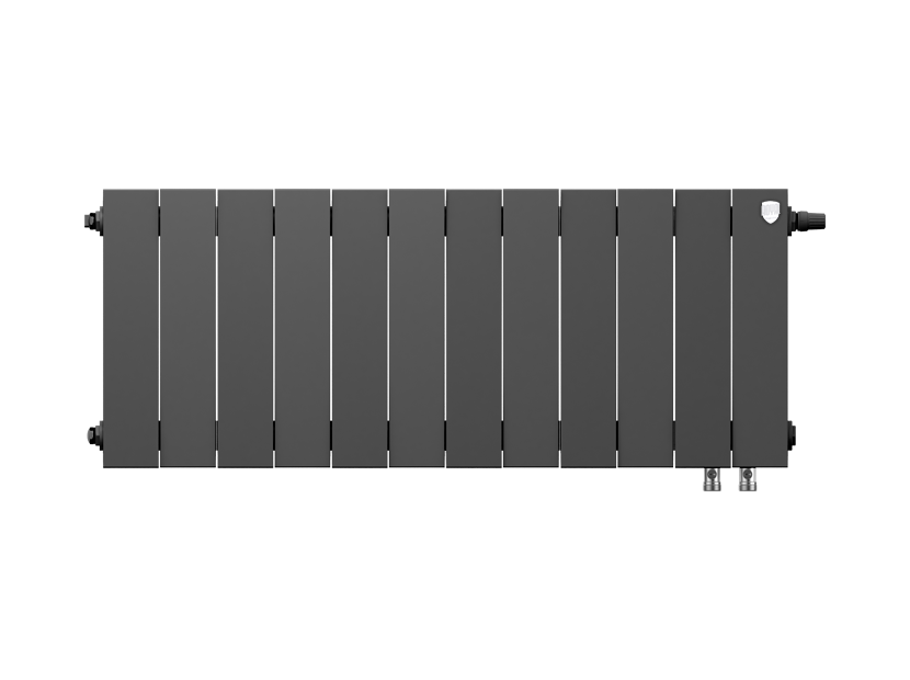 Дизайн-радиатор бимет. Royal Thermo PianoForte Чёрный VR 300 x 100 12 секц. (нижн. подкл.)