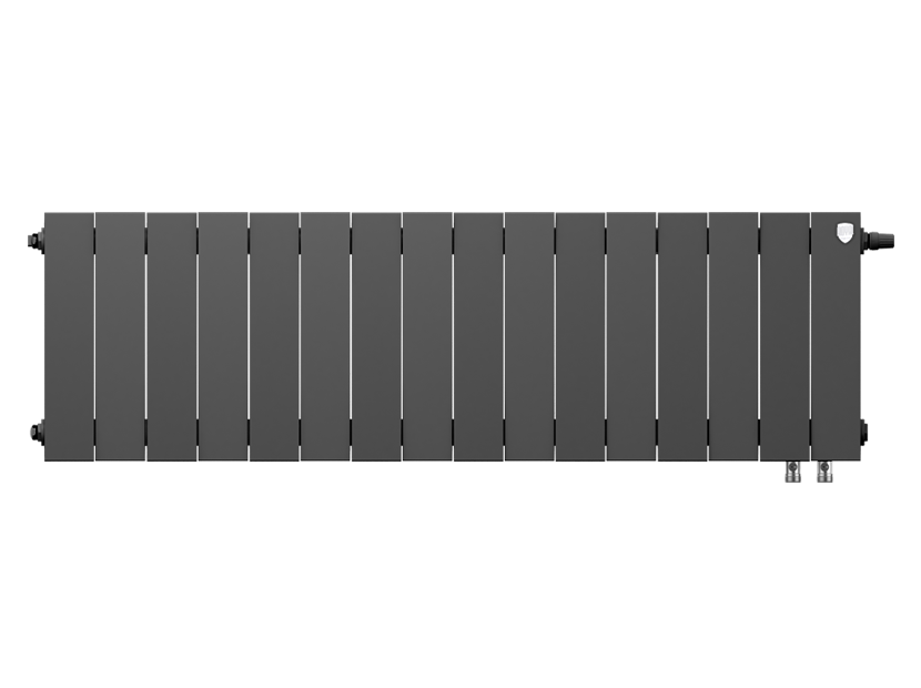 Дизайн-радиатор бимет. Royal Thermo PianoForte Чёрный VR 300 x 100 16 секц. (нижн. подкл.)