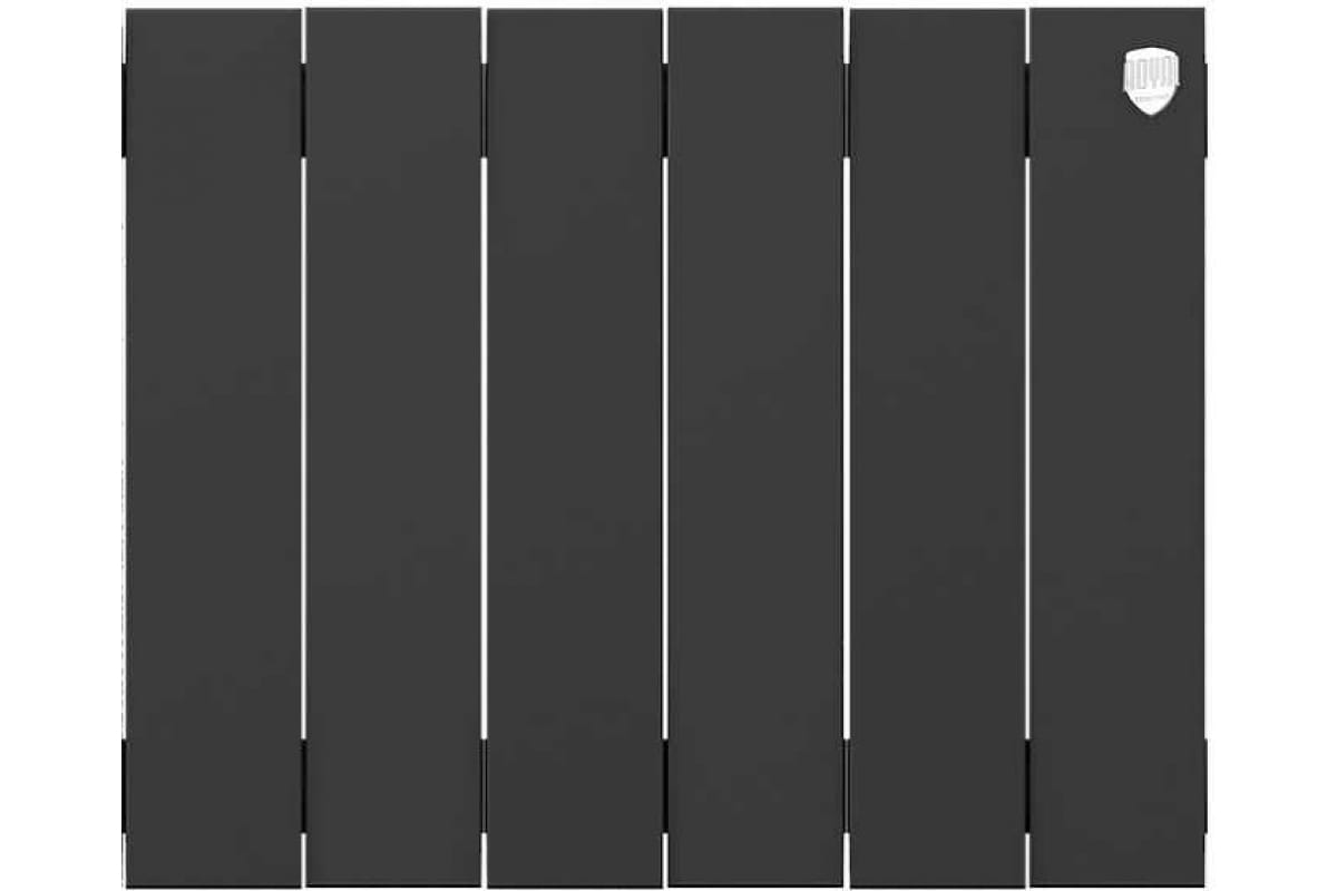 Дизайн-радиатор бимет. Royal Thermo PianoForte Чёрный VR 300 x 100 6 секц. (нижн. подкл.)