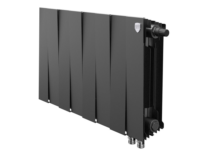 Дизайн-радиатор бимет. Royal Thermo PianoForte Чёрный VR 300 x 100 8 секц. (нижн. подкл.)