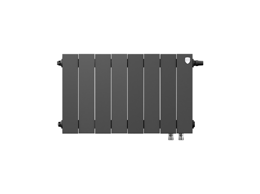 Дизайн-радиатор бимет. Royal Thermo PianoForte Чёрный VR 300 x 100 8 секц. (нижн. подкл.)
